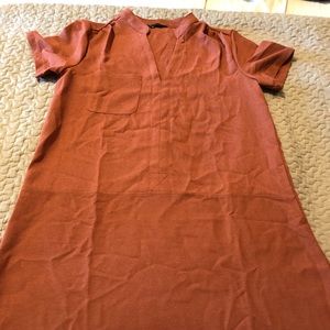 Amaryllis Shirt Dress, Orange, M NWOT